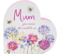 Widdop Mum Heart Plaque Gift Standing Decorative Sign For Mothers Day Birthday And Home Display