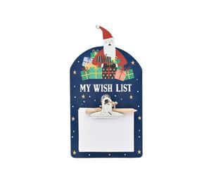 Widdop My Christmas Wish List Santa Clip Board With Paper & Pencil