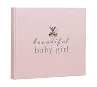 Widdop New Baby 50 6'x4' Photo Album with Silver Teddy Attachment - Beautiful Baby Girl