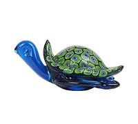 Widdop Objets d'Art Glass Figurine - Blue & Green Turtle