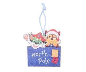 Widdop Paw Patrol Chase and Marshall North Pole Wooden Christmas Tree Hanging Decorations Festive Xmas Tree Decor