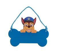 Widdop Paw Patrol Chase Wooden Hanging Plaque Bedroom Door Sign Kids Children Gift Blue