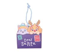 Widdop Paw Patrol Skye and Everest Dear Santa Wooden Christmas Tree Hanging Decorations Festive Xmas Tree Decor