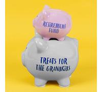 Widdop 'Pennies & Dreams' Double Piggy Bank - Retirement Fund