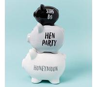 Widdop 'Pennies & Dreams' Triple Piggy Bank - Honeymoon