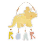 Widdop Petit Cheri Wooden Dinosaur Hanging Plaque - 30cm x 20cm - New Born Baby Shower Present - Nursey Décor Children's Dinosaur Room Decoration Kids Bedroom