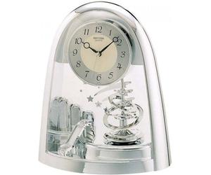 Widdop Rhythm Mantel Clock Arched Top/spiral Pendulum Silver - 4Sg607Ws19