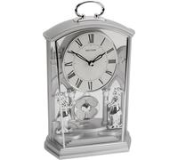 Widdop Rhythm Mantel Clock See Thru With Handle Silver - 4Rp796Wr19