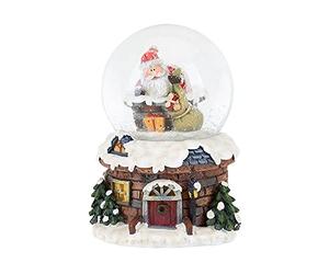 Widdop Santa Climbing Into The Chimney LED Light Up Snow Globe