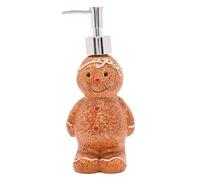 Widdop Santa & Friends Christmas Soap Dispenser - Gingerbread Design - Festive Ceramic Soap Pump for Bathroom or Kitchen - Seasonal Christmas Sink Accessory