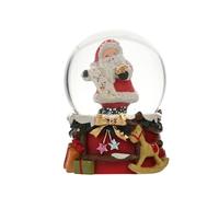 Widdop Santa & Friends Santa with List Snow Globe - 45mm Glass Christmas Snowglobe with Festive Base & Santa Claus Figure - Collectible Ornament