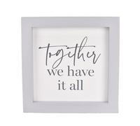 Widdop Sentimental Moments Hanging Wall Plaque - Together in White Widdop White