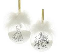 Widdop Set Of 2 Disney Princess Feather Baubles