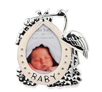 Widdop Silverplated Hello Baby Photo Frame - 3" x 4" - Perfect Newborn or Baby Shower - Gift Present For Baby Shower New Baby Christening