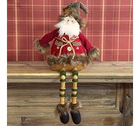 Widdop Sitting Santa Fabric Christmas Decoration Ornament Xmas Gift