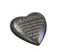Widdop Thoughts Of You Graveside Dark Grey Heart Plaque - Grandad