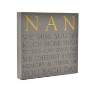 Widdop Thoughts Of You Memorial Square Plaque - Nan