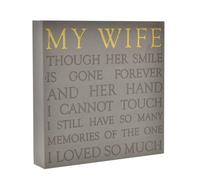 Widdop Thoughts Of You Memorial Square Plaque - Wife