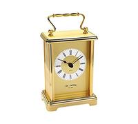 Widdop William Brass Effect Carriage White Dial Clock Quartz Movement