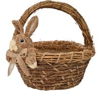 Widdop Woven Bunny Basket Decorative Spring Storage Basket With Handle For Easter Gifting And Display