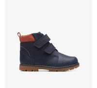 Clarks Boy's Heath Strap Combat boot, Navy, 5.5 UK Child