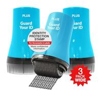 Wide Advanced ID Roller Stamp by Guard Your ID, Mess-Free Address Blocker for Identity Protection (3-Pack, Turquoise)