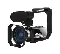 Wide Angel Lens 4K Streaming Video Camera With Microphone Time Lapse18X Vlog Camcorder 48MP Blogger Photography Webcam Takes Sharp Smooth(NO SD Card)