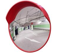Wide Angle Curved Security Mirror, 23.6" Convex Mirror for Car Driveway, Garage and Outdoor Use, Adjustable Panoramic Rear View for Added Visibility