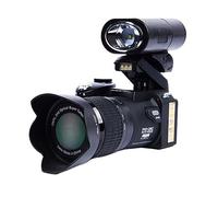 Wide Angle Digital DSLR Cameras For Photography Telephoto Lens 24X Optical Zoom 1080P Video Recorder Auto Focus Photo Camcorder(128G SD Card,With Flashlight)