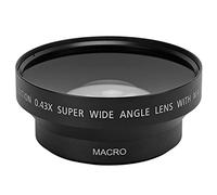 Wide Angle Lens, 0.43x Metal Universal Wide Angle Macro Conversion Lens, for 62mm Filter Diameter Camera Lens