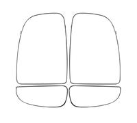 Wide Angle Mirror Glass 1/2x For Relay Third Generation 2006-2023 Wing Mirror Glass Heated Driver Passenger Side Upper Lower Left Right Wing Mirror Lens(Upper Lower L and R)