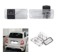 Wide Angle Parking Camera Waterproof Night Vision HD Rear View Reversing Camera Replacement for Fiat Abrath 500 595 695 500C 595C 695C Rockstar Cabrio/Convertible/E-Sport Lounge Pop Lounge Hatchback