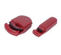 Wide Angle & Partial Cute Eyelash Curler Set - Portable Pink Lash Lift Curling Tool with Ergonomic Design and High Elastic Silicone (Red)