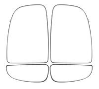 Wide Angle Wing Mirror Glass For Ram For Pro For Master Van 2013-2022 Not For The Second Facelift 2023+ Upper Lower Left Right Side Mirror Glass(Upper and Lower LR)