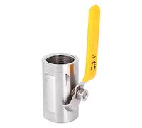 Wide Ball Valve Threaded All - Steel 201 Stainless Steel DN15 1/2 Inch - Durable, Floating Ball Design, Industrial Pipeline Use (DN25 1”)