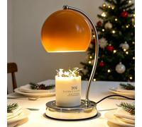 Wide Base Candle Lamp Warmer with Timer and Dimmer (Orange)