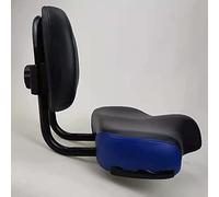 Wide Bicycle Seat Backrest, Oversized Comfort Bike Seat, Memory Foam Padded Tricycle Seat, Faux Leather Waterproof Bicycle Saddle Pad, Universal Bike Seat with Soft Back (Color : Blue)