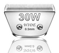 Wide Blade for Pet Grooming,Detachable Dog Grooming Replacement Blade Compatible with Andis A5/Oster/Wahl KM10 Clippers, Stainless Steel Blades for Cat Dog Horse (Silver/30W)