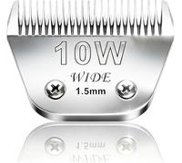 Wide Blade for Pet Grooming,Detachable Dog Grooming Replacement Blade Compatible with Andis A5/Oster/Wahl KM10 Clippers, Stainless Steel Blades for Cat Dog Horse (Silver/10W)