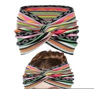 Wide Boho Headbands for Women - Twisted Turban Hairband,Stylish Breathable Headwear for Wives Wedding Ladies Running Girls Music Festival Yoga Casual Wear Enthusiasts Cycling