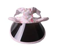 Wide Brim Dog Sunbonnet | UV Protection Kitten Bucket Cap, Lightweight Travel Gear, Comfortable Ear Holes Design | Protective Pet Accessories, for Beach Picnic Vacation Park Yard Training Boating