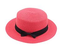 Wide Brim Straw Hat for Women Solid Color Floppy Fedora Felts Hats with Bowknot UPF50+ UV Protection Folding Lightweight Packable Casual Summer Beach Sun Screenhats