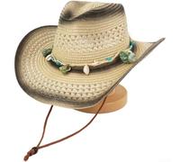 Wide Brim Straw Hat Papyrus Foldable Summer Sun(Beige (khaki))