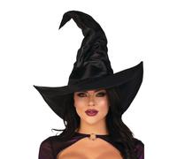 Leg Avenue Large Ruched Witch Hat, Black
