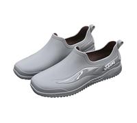 Wide Calf Wellies for Women Rain Boots for Women Rain Shoe Cover Kitchen Work Fishing Labor Non Slip Top Short Tube Boots 11 (Grey,7)