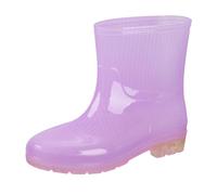 Wide Calf Wellies For Women Rain Boots Waterproof Slip-Resistant Durable Clear For Gardening,Farm Work,Fishing & Muddy Fields,UK Rainy Weather (Purple,5)