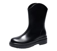 Wide Calf Wellies Rain Boots for Women Gardening Shoes Men Winter Shoe Simple Boots Women Non Slip Detachable with Cotton Inside Rain Outdoor Rubber Water Shoes Water Proof Boot (Black,4.5)