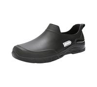 Wide Calf Wellies Waterproof Womens Boots Garden Shoes Women Above The Rim Shoes Kitchen Classic Work Boots Non Slip Clogs for Women Men's Lightweight Rain (Black,40)
