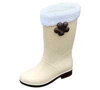 Wide Calf Wellies Womens Waterproof Boots Gardening Shoes Women Tall Wide Calf Rain Boots Short Rain for Womens Ankle Rainboot Garden Boot Ladies Rubber Outside Work with Comfort Most Loved Shoes Wome