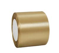 Wide Champagne Ribbon 100mm Satin Ribbons for Gift Wrapping, 22m 3.9Inch Cake Ribbons Silk Thick Ribbon Champagne for Crafting, Christmas, Wedding Car, Bouquets, Party, Cake Decorations